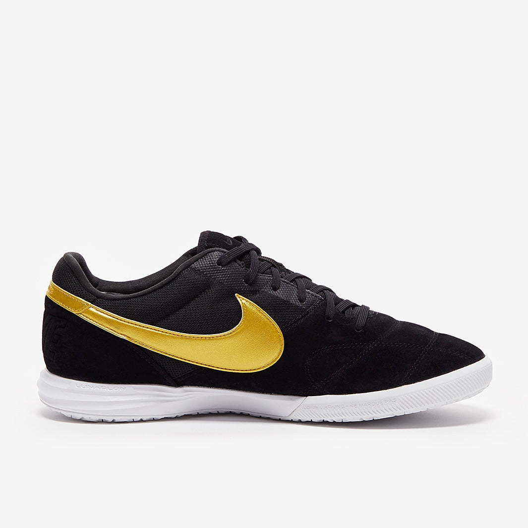 Chuteira Nike Premier 2 Sala Futsal - Black/Metallic Gold/White