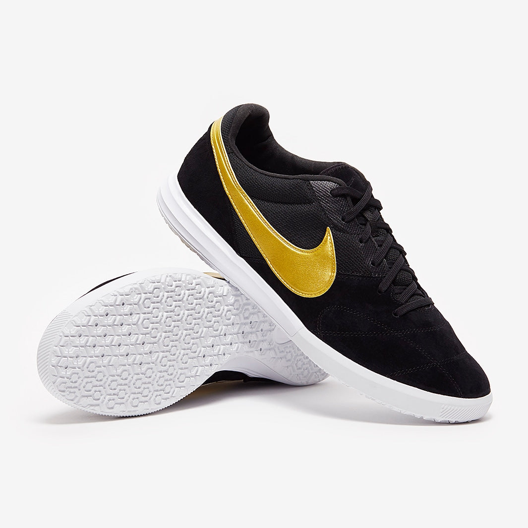Chuteira Nike Premier 2 Sala Futsal - Black/Metallic Gold/White