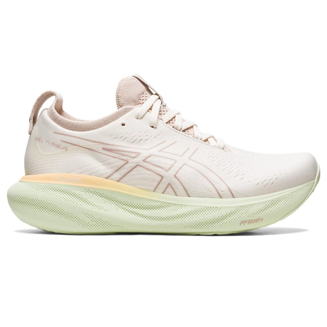 Tênis Asics Gel - Nimbus™ 25 Creme e Verde Claro