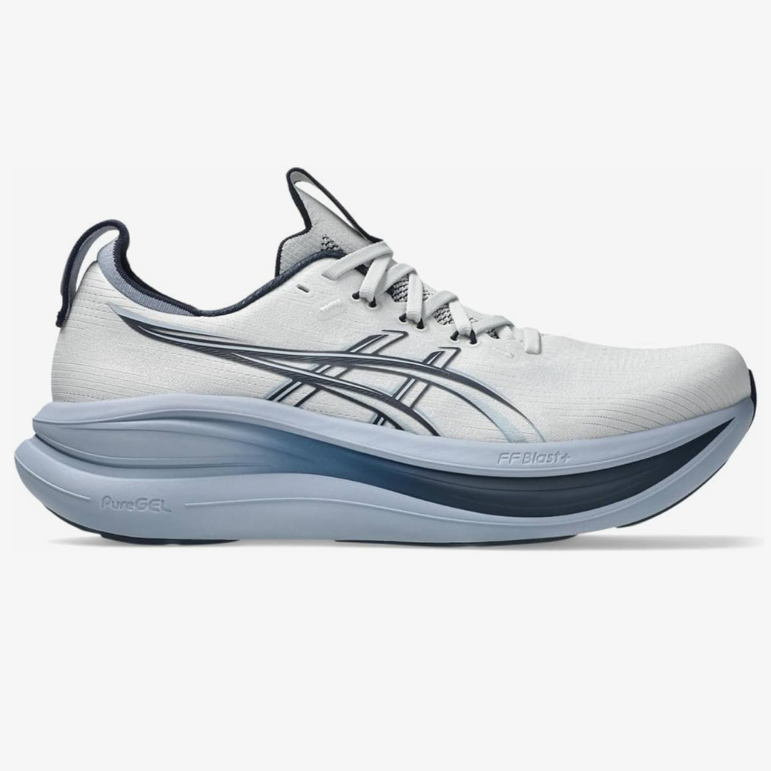 Tênis Asics Gel - Nimbus 28 - Branco/Cinza/Azul