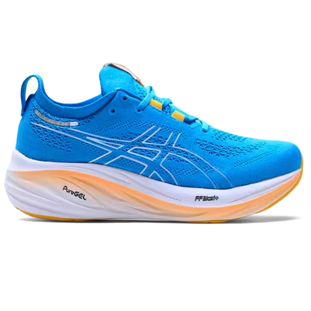 Tênis Asics Gel - Nimbus 26 - Azul e Laranja