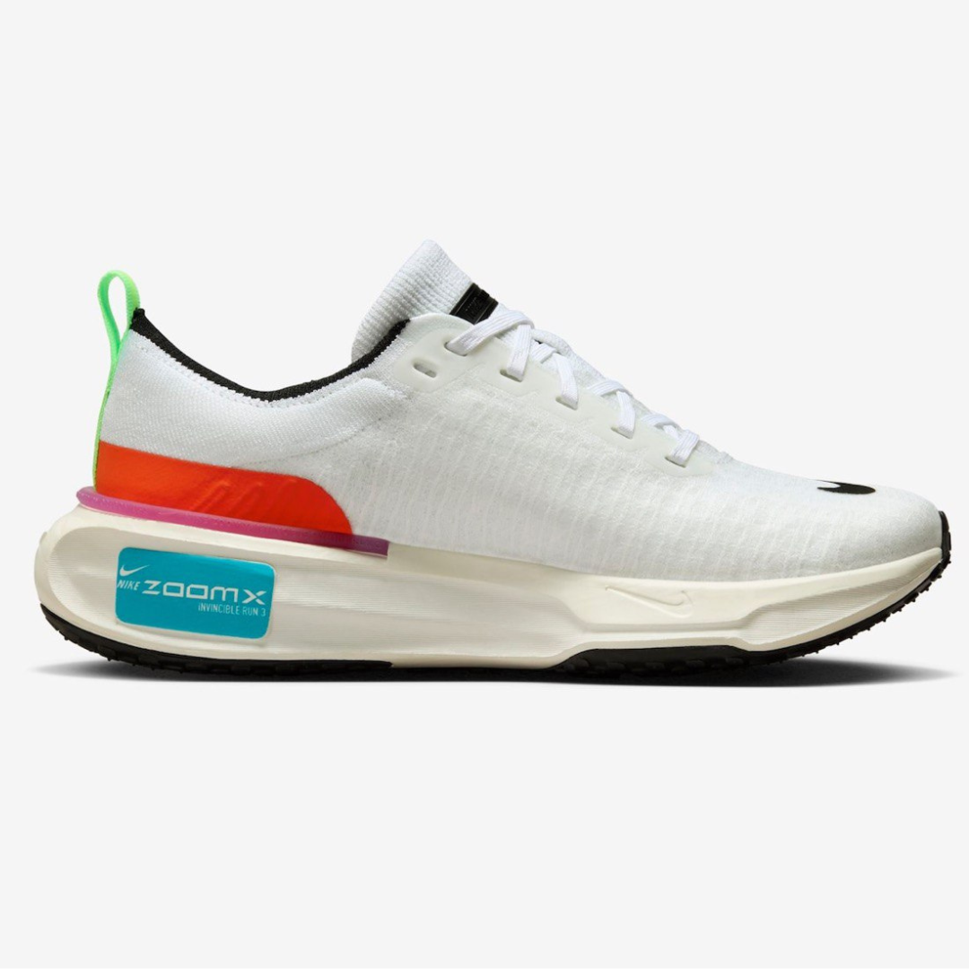 Tênis Nike Invincible Run 3 - Branco/Lime Blast/Blue Lightning/Preto