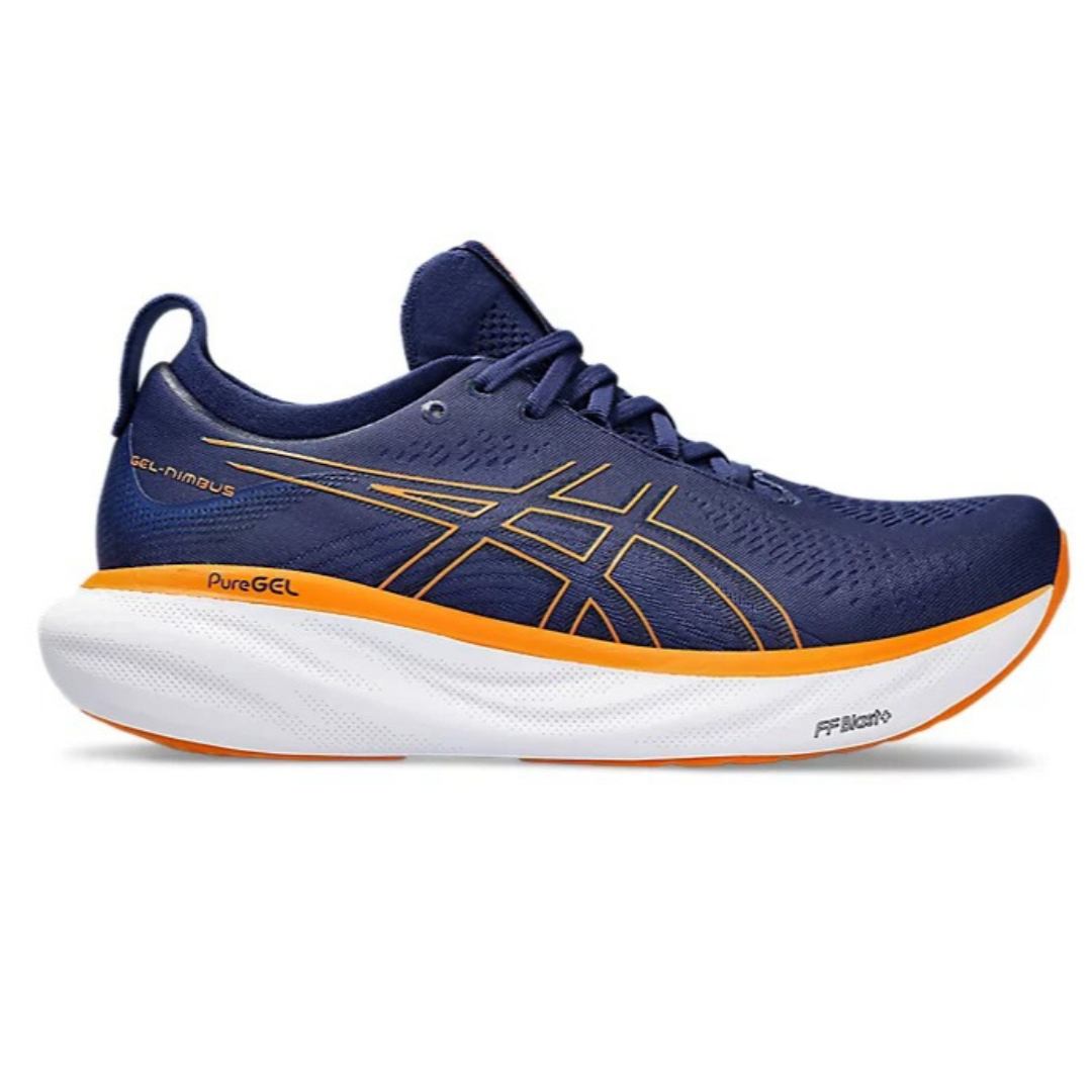 Tênis Asics Gel - Nimbus™ 25 Azul Marinho e Laranja