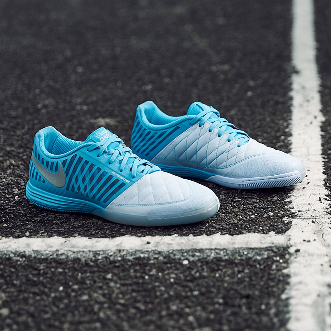 Chuteira Nike Lunar Gato 2 Futsal - Blu/Argento Metallico/Blu Fury