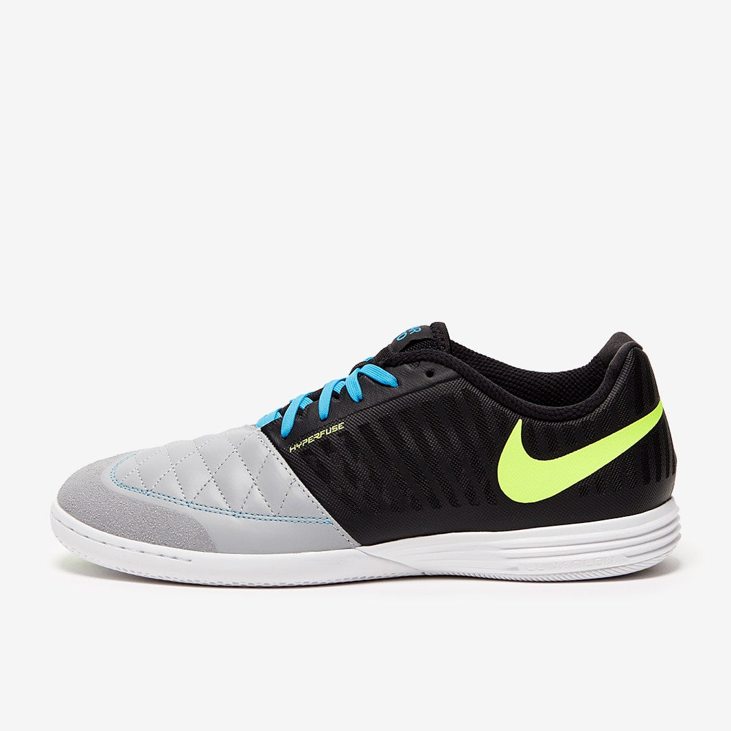 Chuteira Nike Lunar Gato 2 Futsal - Noir/Volt/Gris/Bleu