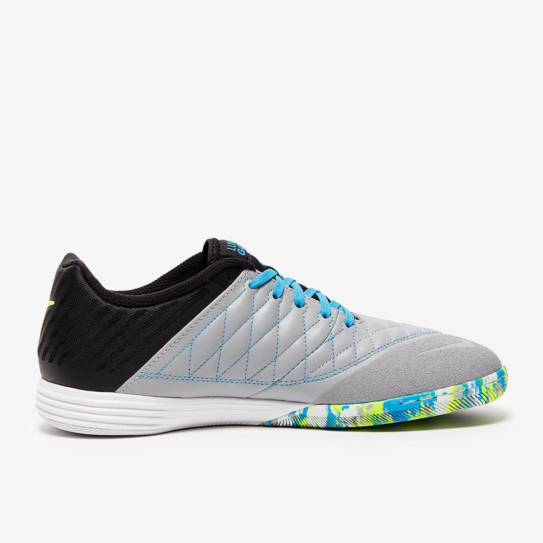 Chuteira Nike Lunar Gato 2 Futsal - Noir/Volt/Gris/Bleu