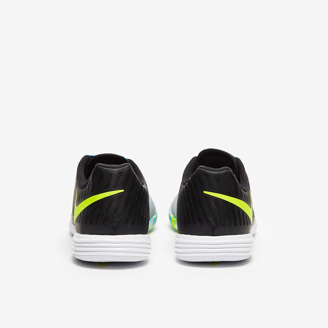 Chuteira Nike Lunar Gato 2 Futsal - Noir/Volt/Gris/Bleu