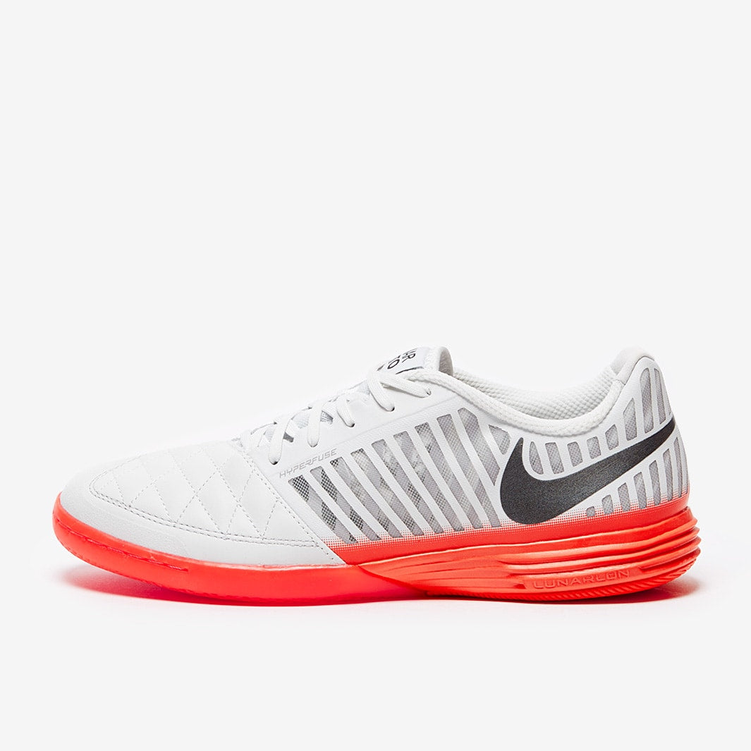Chuteira Nike Lunar Gato 2 Futsal - Platinum Tint/Black/Bright Crimson