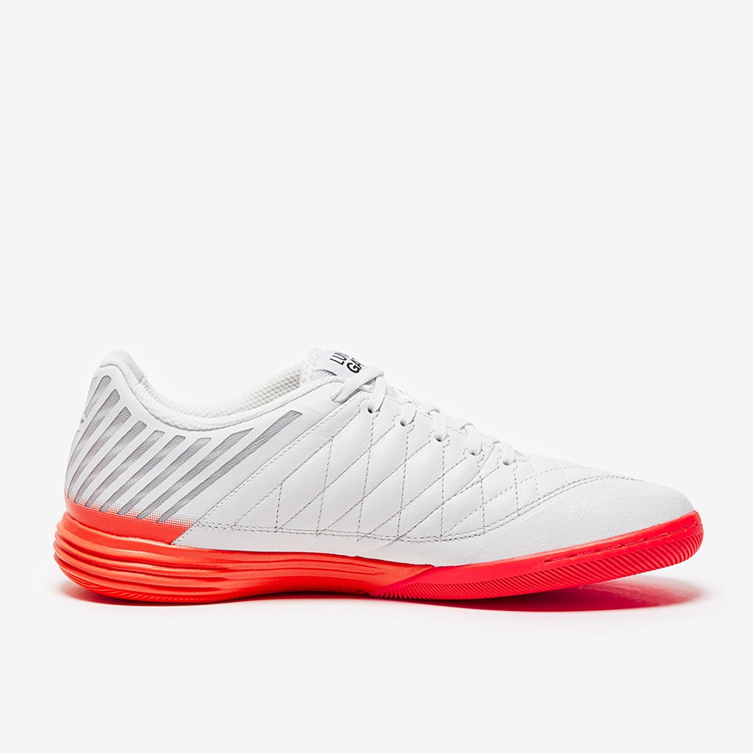 Chuteira Nike Lunar Gato 2 Futsal - Platinum Tint/Black/Bright Crimson