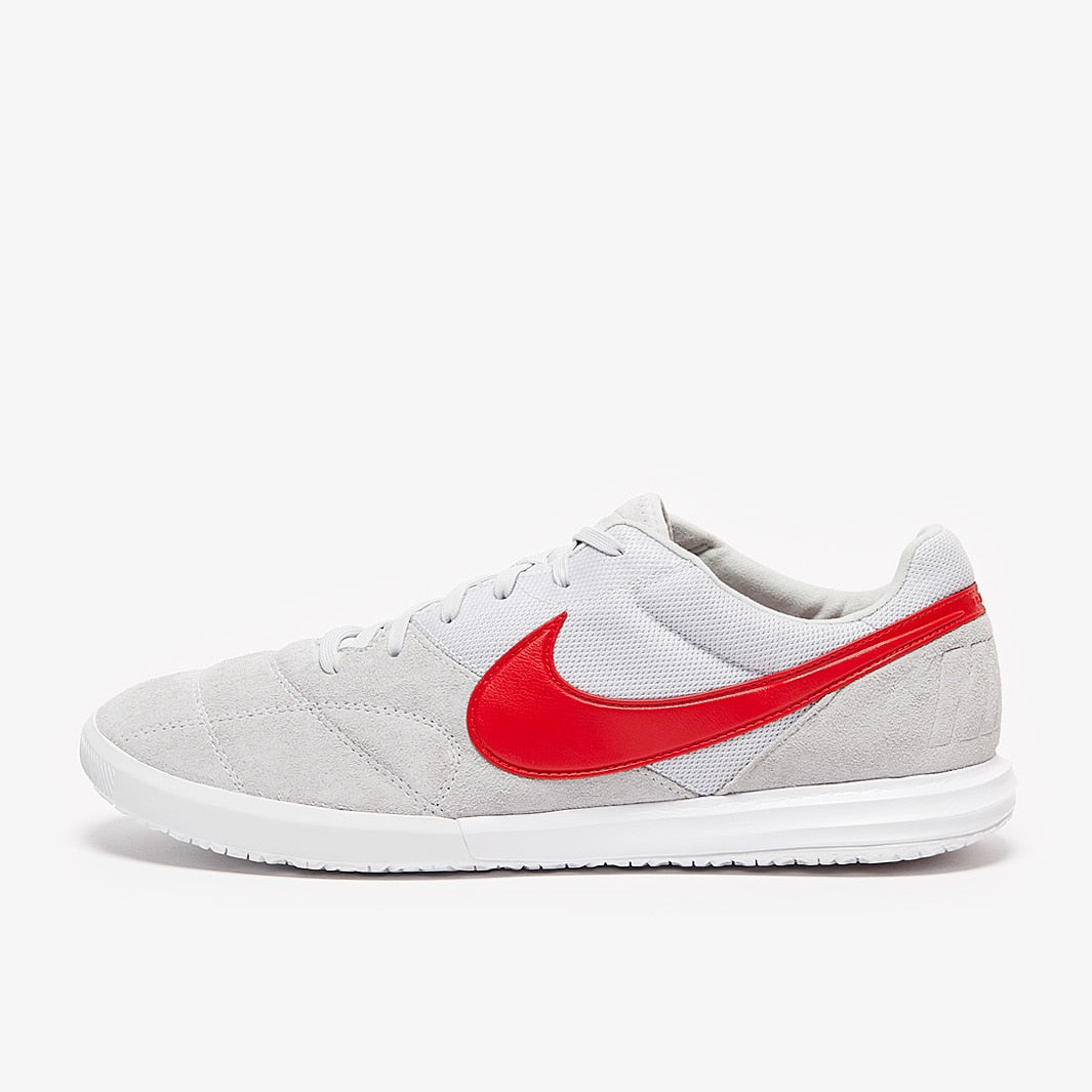 Chuteira Nike Premier 2 Sala Futsal - Pure Platinum/University Red/White