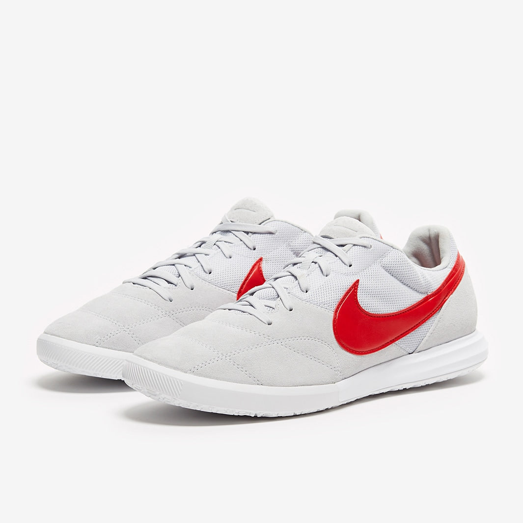 Chuteira Nike Premier 2 Sala Futsal - Pure Platinum/University Red/White