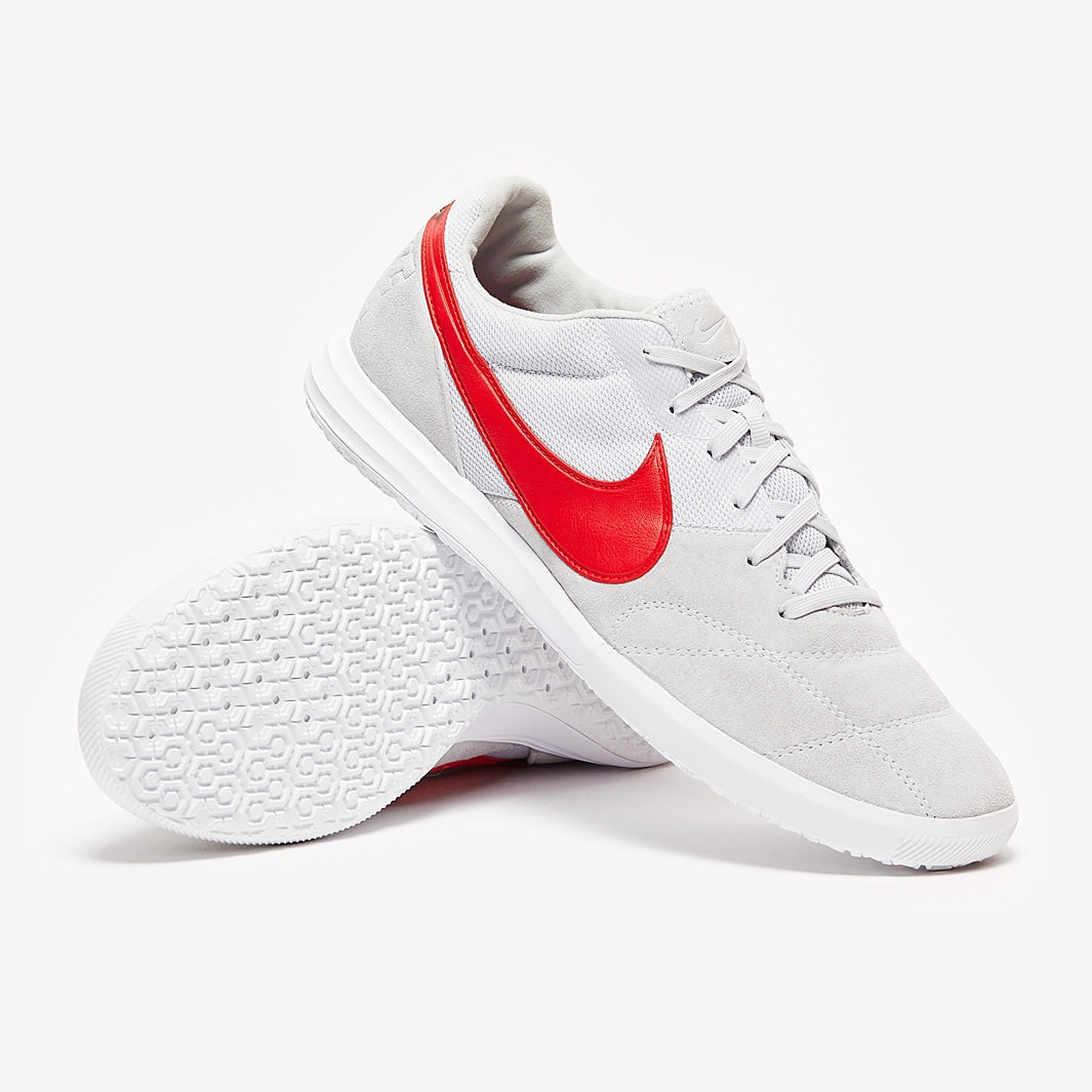 Chuteira Nike Premier 2 Sala Futsal - Pure Platinum/University Red/White