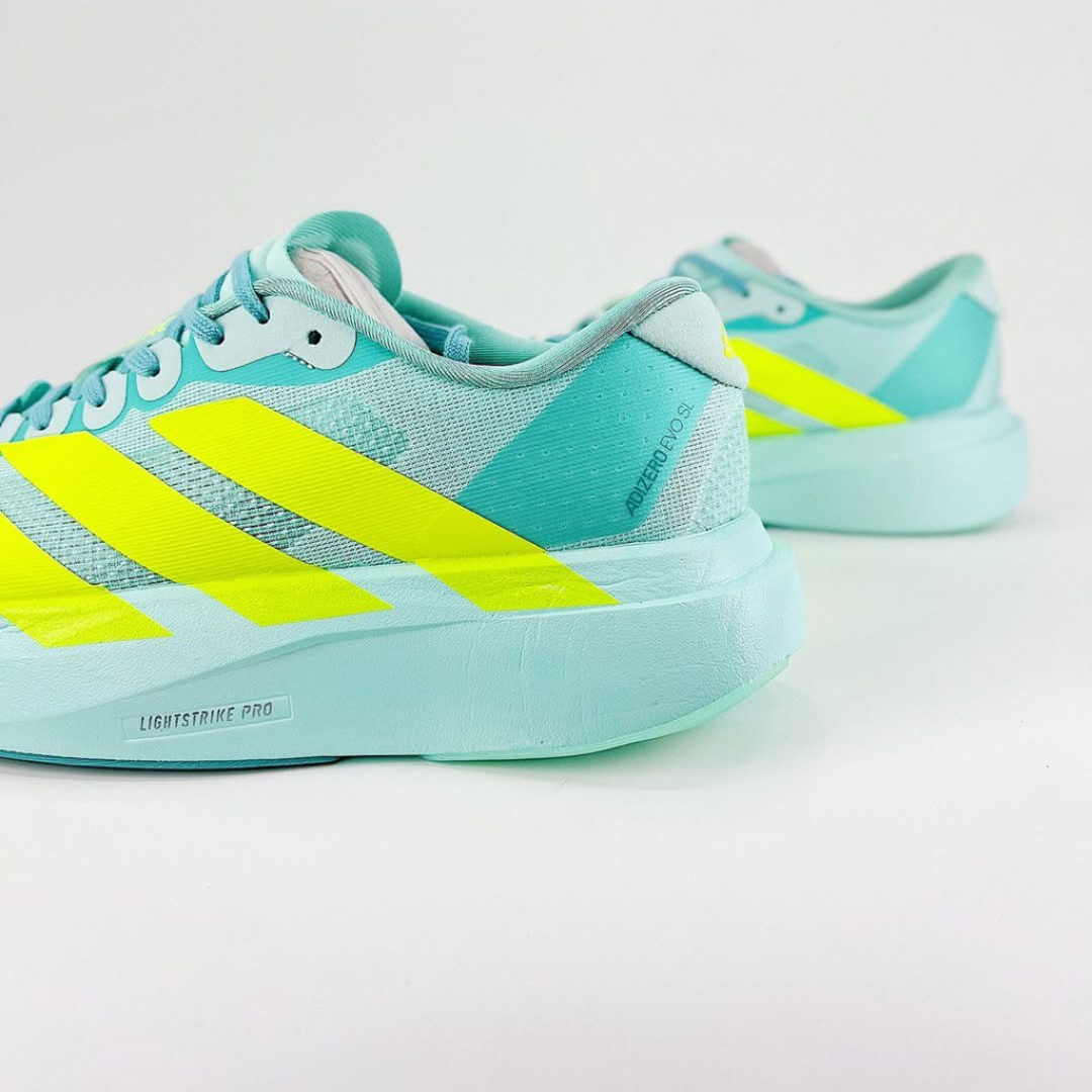Tênis Adidas Adizero EVO SL - Semi Flash Aqua/Lucid Lemon/Mint Ton