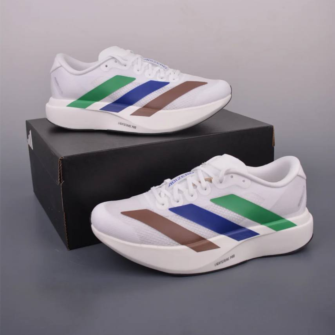 Tênis Adidas Adizero EVO SL - Branco/Verde/Azul/Marrom