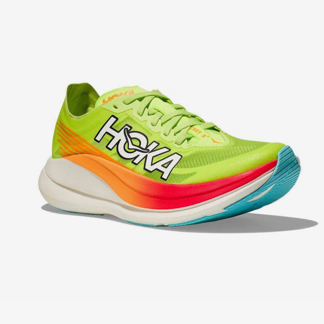 Tênis Hoka Rocket X 2 Unissex - Verde/Laranja