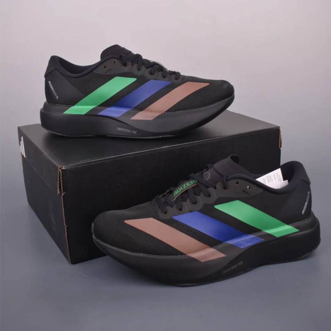 Tênis Adidas Adizero EVO SL - Preto/Verde/Azul/Marrom