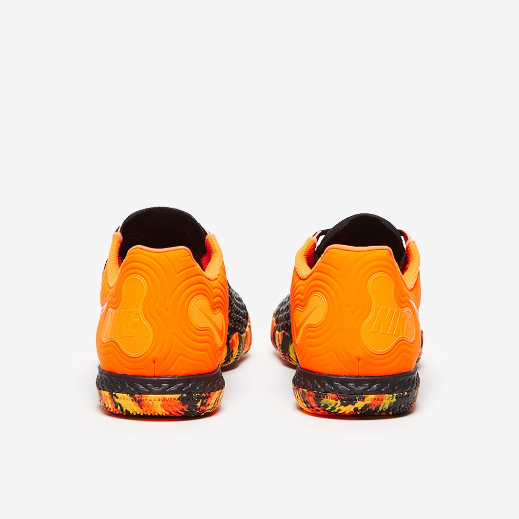Chuteira Nike ReactGato Futsal - Black/White/Orange/Smoke Grey