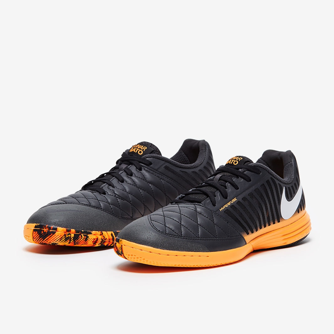 Chuteira Nike Lunar Gato 2 Futsal - Gris/Blanc/Orange/Noir