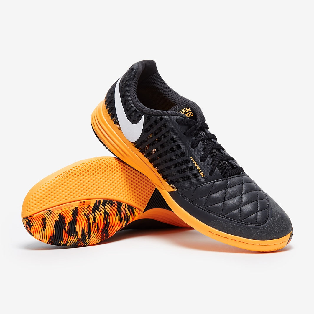 Chuteira Nike Lunar Gato 2 Futsal - Gris/Blanc/Orange/Noir