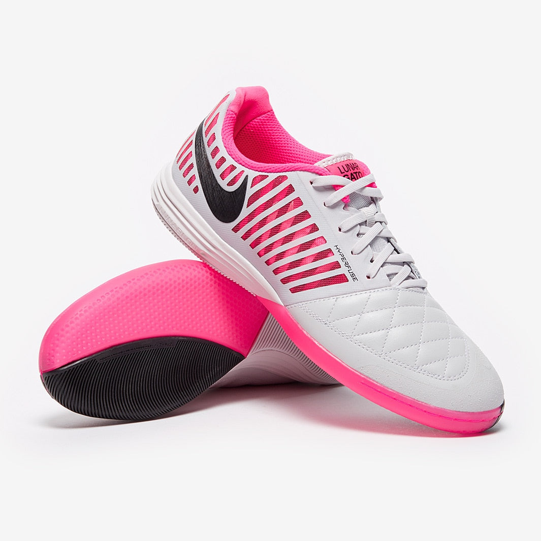 Chuteira Nike Lunar Gato 2 Futsal - Grey/Black/Pink Blast
