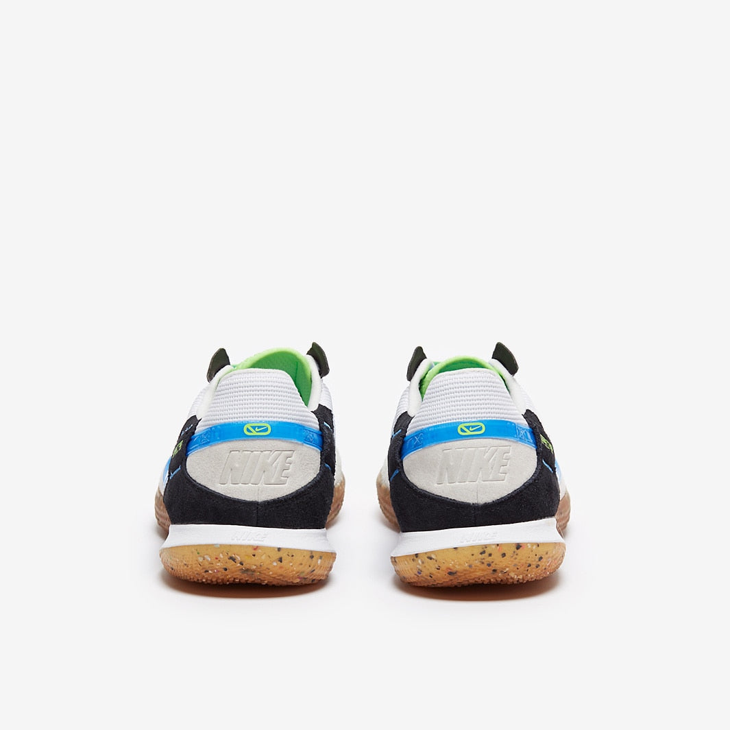 Chuteira Nike StreetGato Futsal - White/Light Photo Blue/Black/Lime Glow