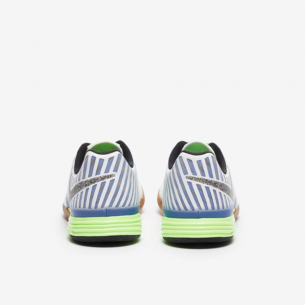 Chuteira Nike Lunar Gato 2 Futsal - White/Black/Light Photo Blue/Black