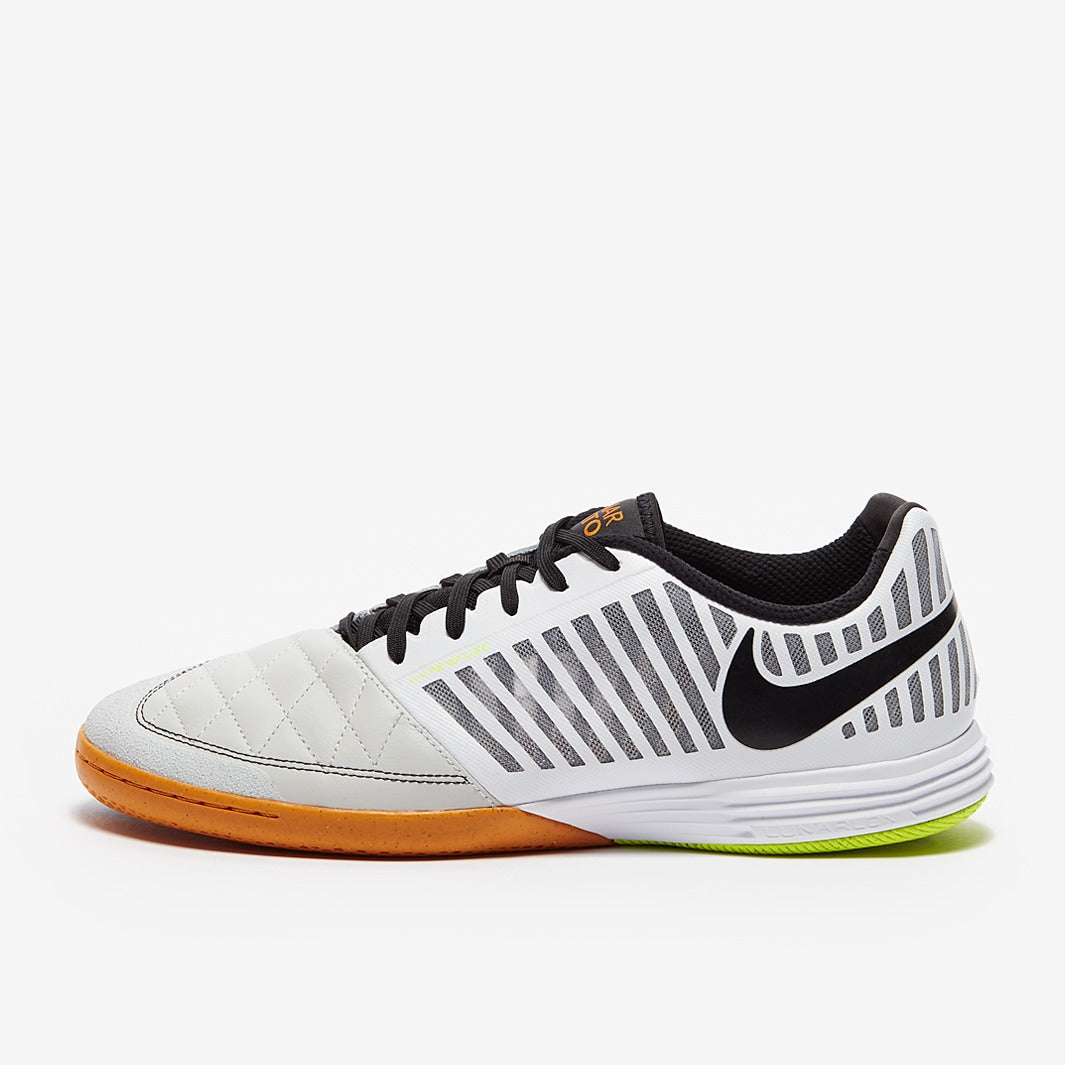 Chuteira Nike Lunar Gato 2 Futsal - White/Black/Photon Dust/Light Curry