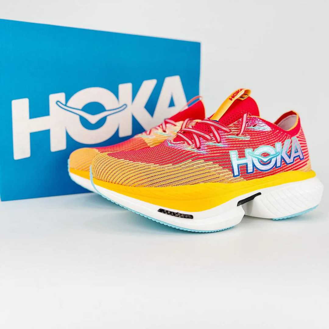 Tênis Hoka Cielo X1 Unissex - Cerise/Solar Flare