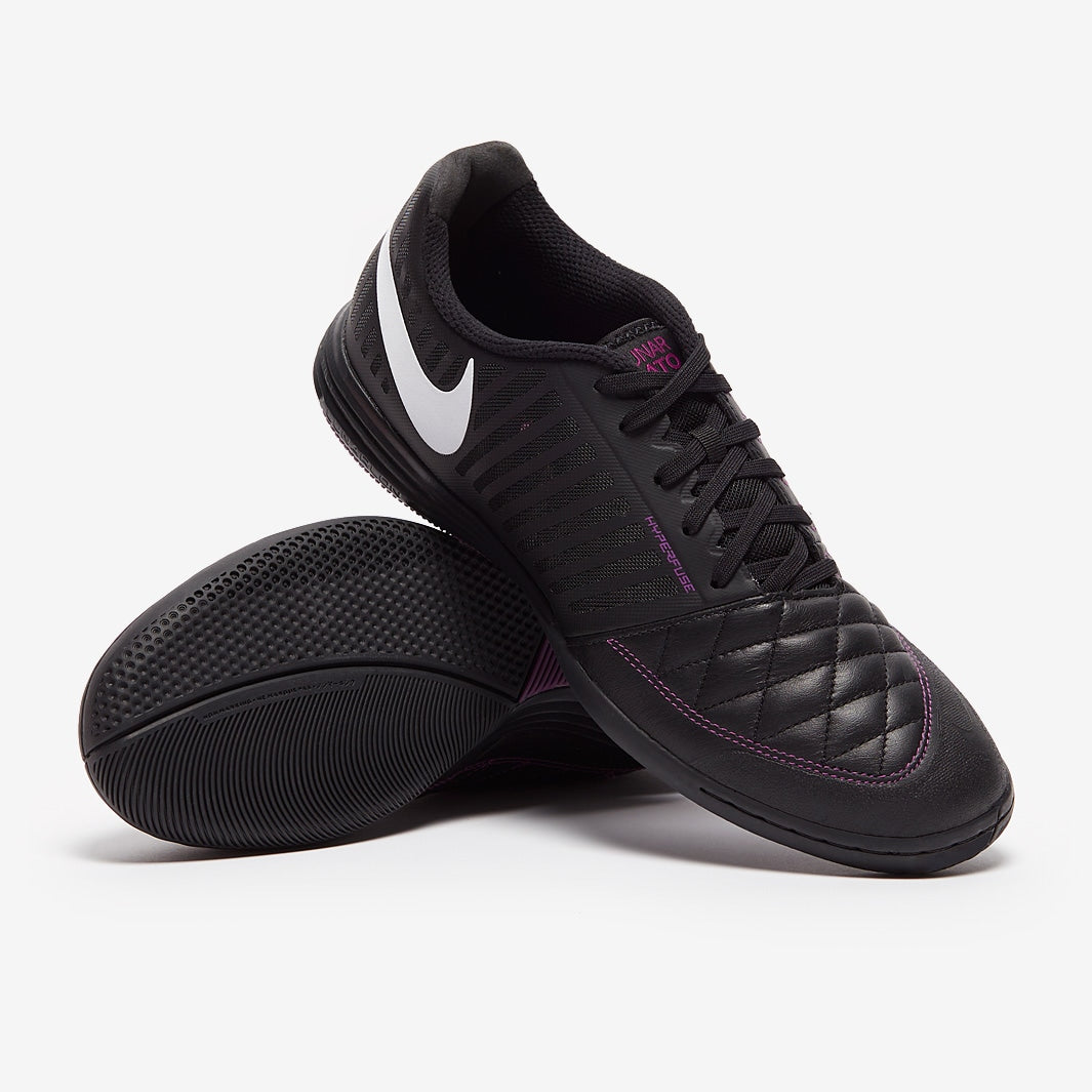 Chuteira Nike Lunar Gato 2 Futsal - Black/White/Viotech