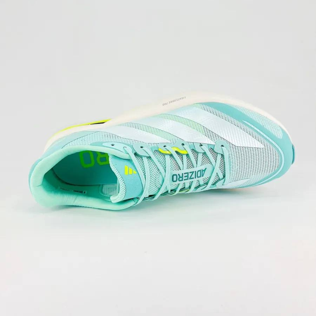 Tênis Adidas Adizero Boston 13 Flash Aqua/Metálico/Verde Limão