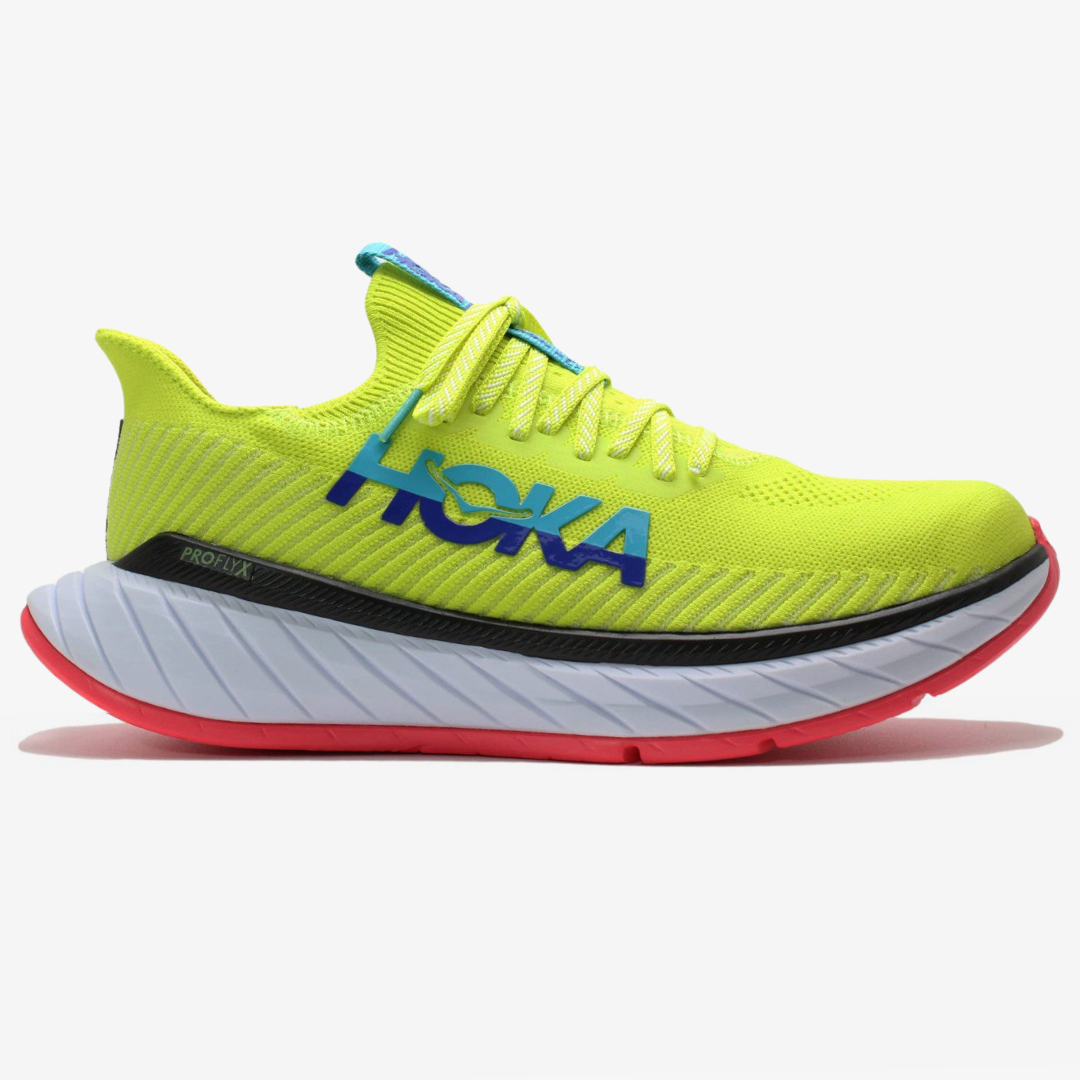 Tênis Hoka Carbon X3 - Verde/Vermelho