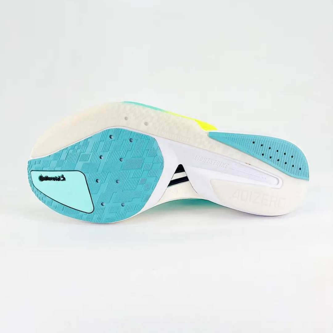 Tênis Adidas Adizero Boston 13 Flash Aqua/Metálico/Verde Limão