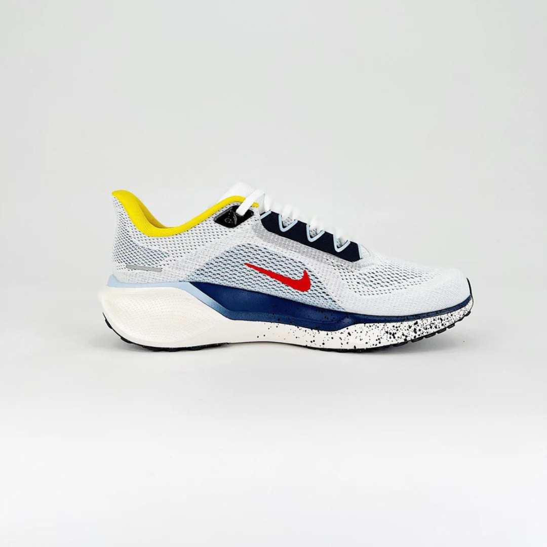 Tênis Nike Air Zoom Pegasus 41 - Branco/Azul/Amarelo/Vermelho