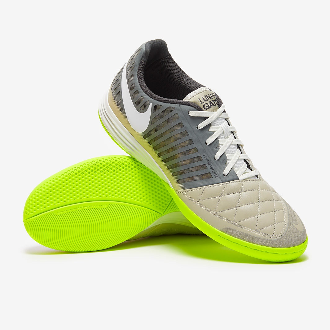 Chuteira Nike Lunar Gato 2 Futsal - Grigio Fumo/Bianco/Antracite/Grigio Pallido