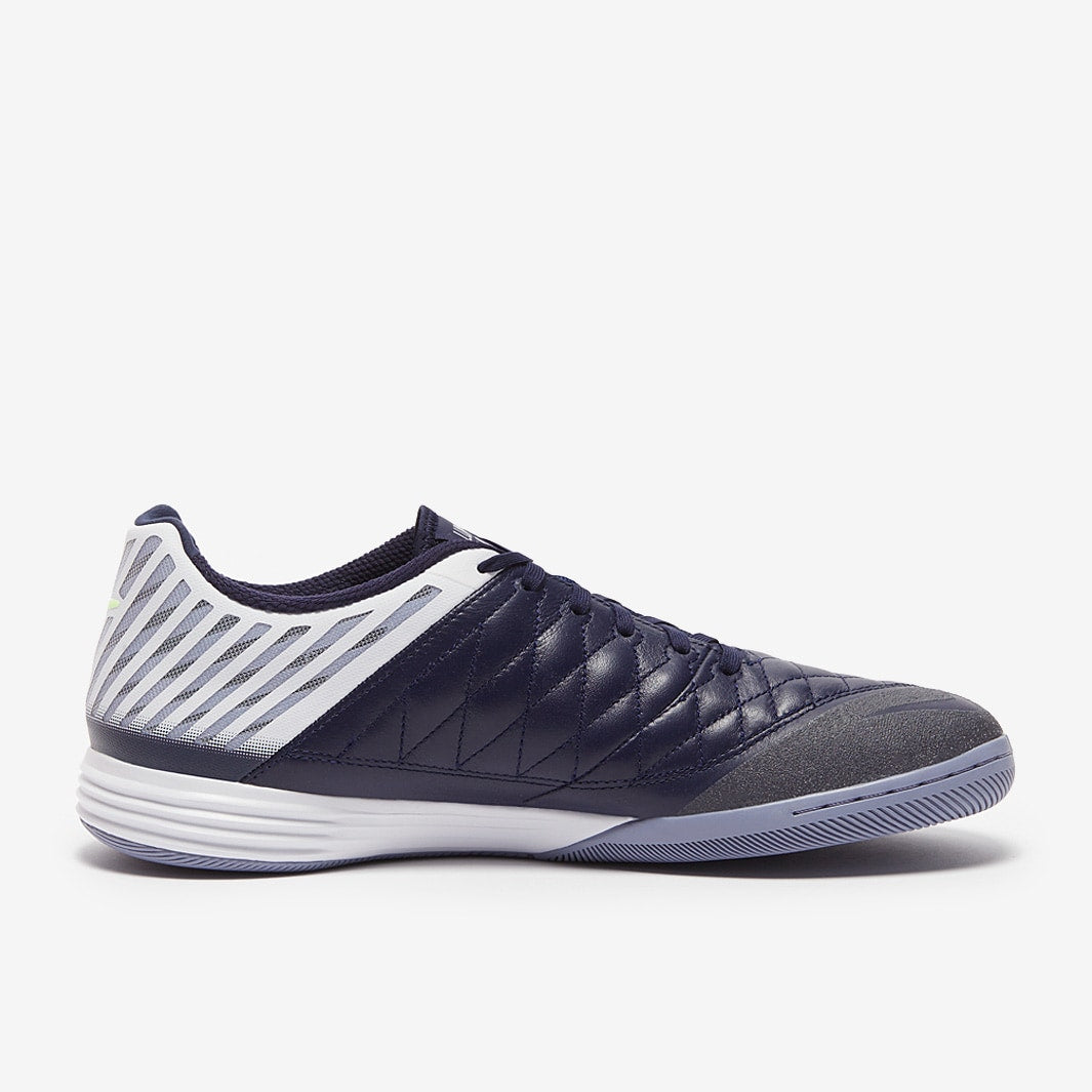 Chuteira Nike Lunar Gato 2 Futsal - White/Barely Volt/Blackened Blue