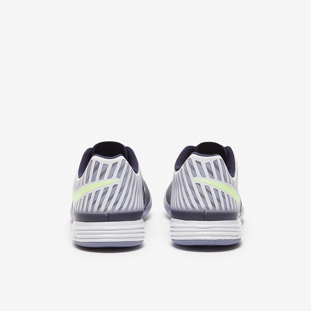 Chuteira Nike Lunar Gato 2 Futsal - White/Barely Volt/Blackened Blue