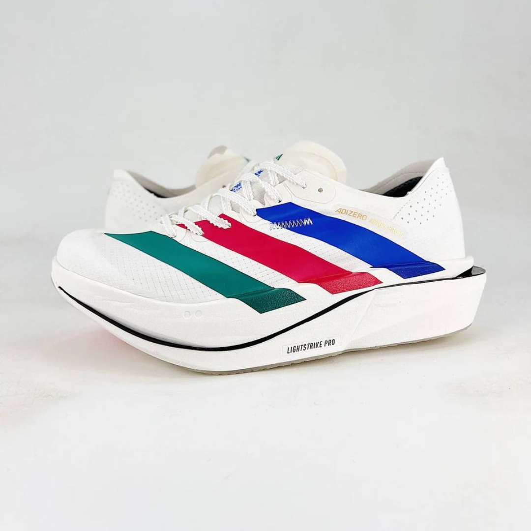 Tênis Adidas Adizero Adios Pro 5 - Branco/Azul/Vermelho/Verde