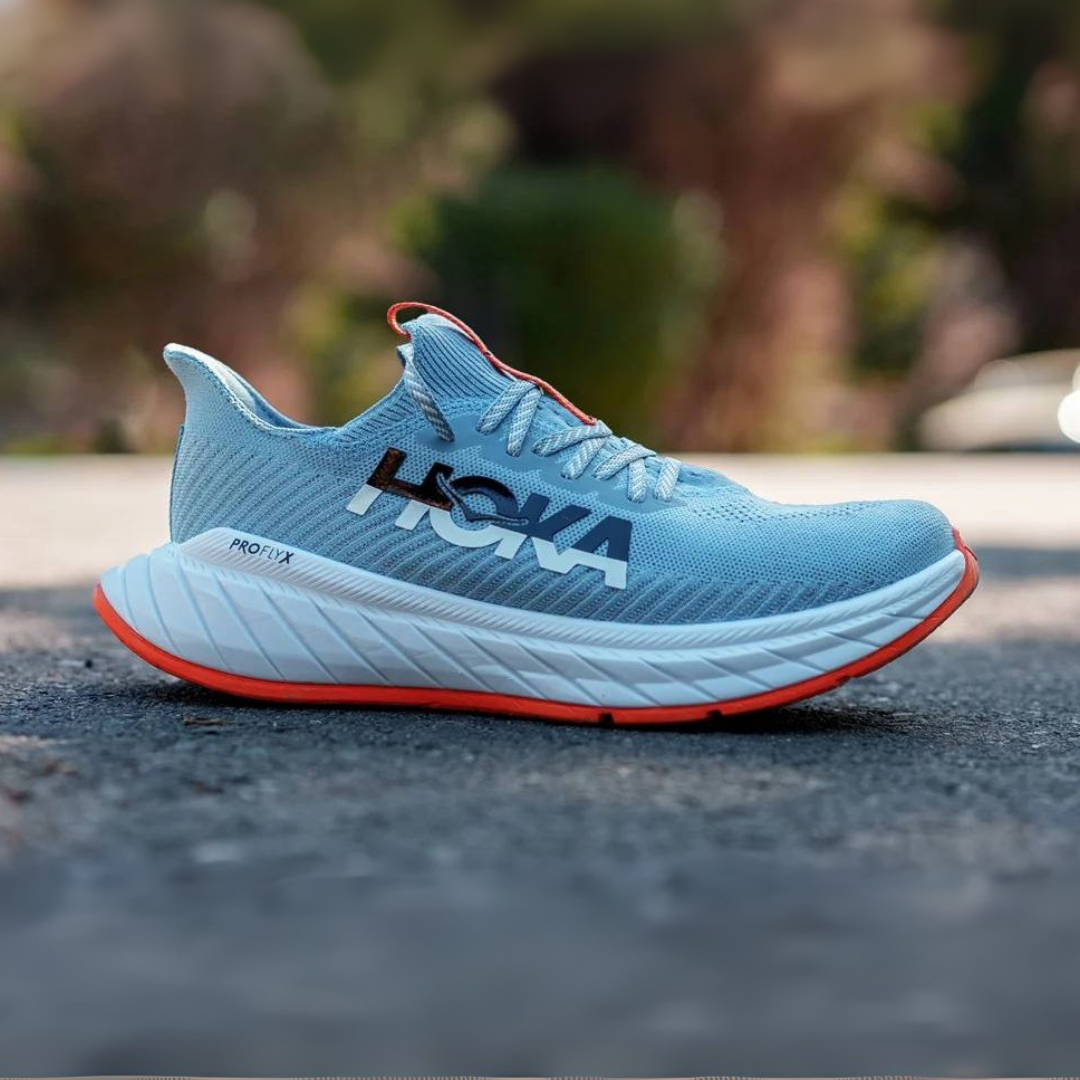 Tênis Hoka Carbon X3 - Azul/Vermelho