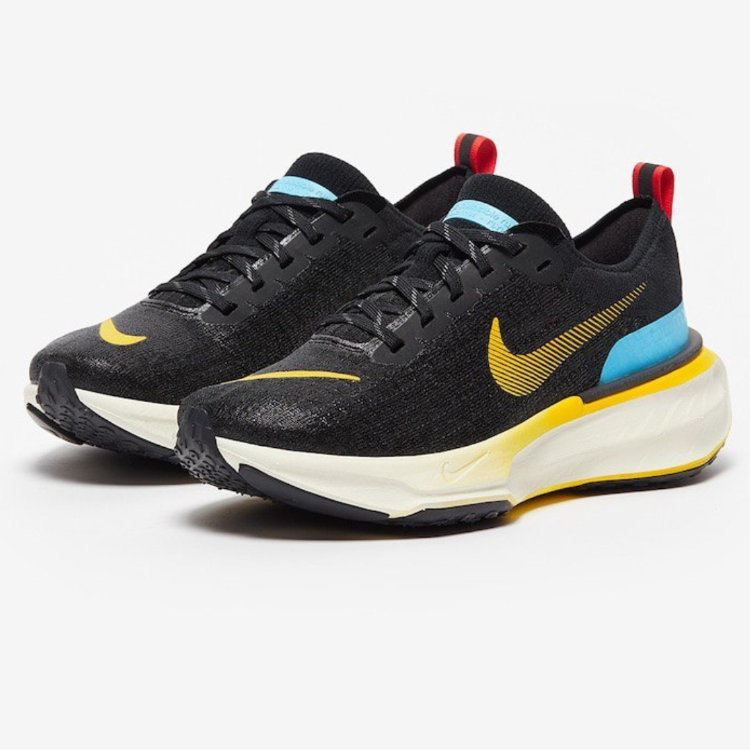 Tênis Nike Invincible Run 3 - Preto/Azul Báltico/Amarelo