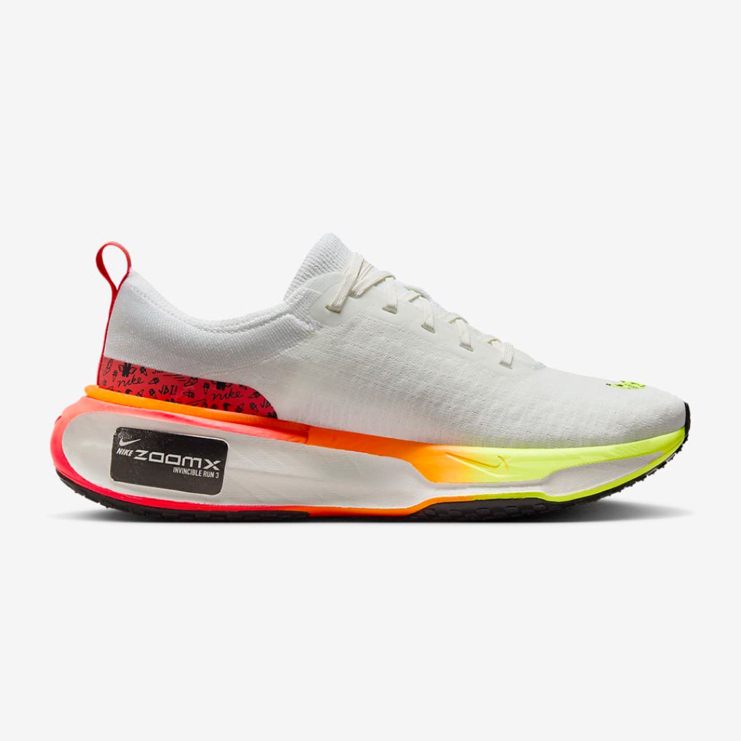 Tênis Nike Invincible Run 3 White Bright Crimson