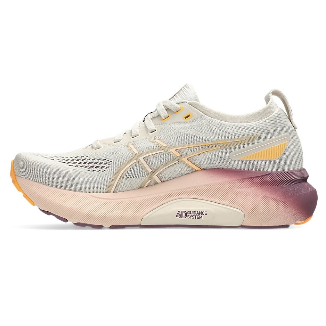 Tênis Asics Gel-Kayano 31 Bege com Laranja e Vermelho
