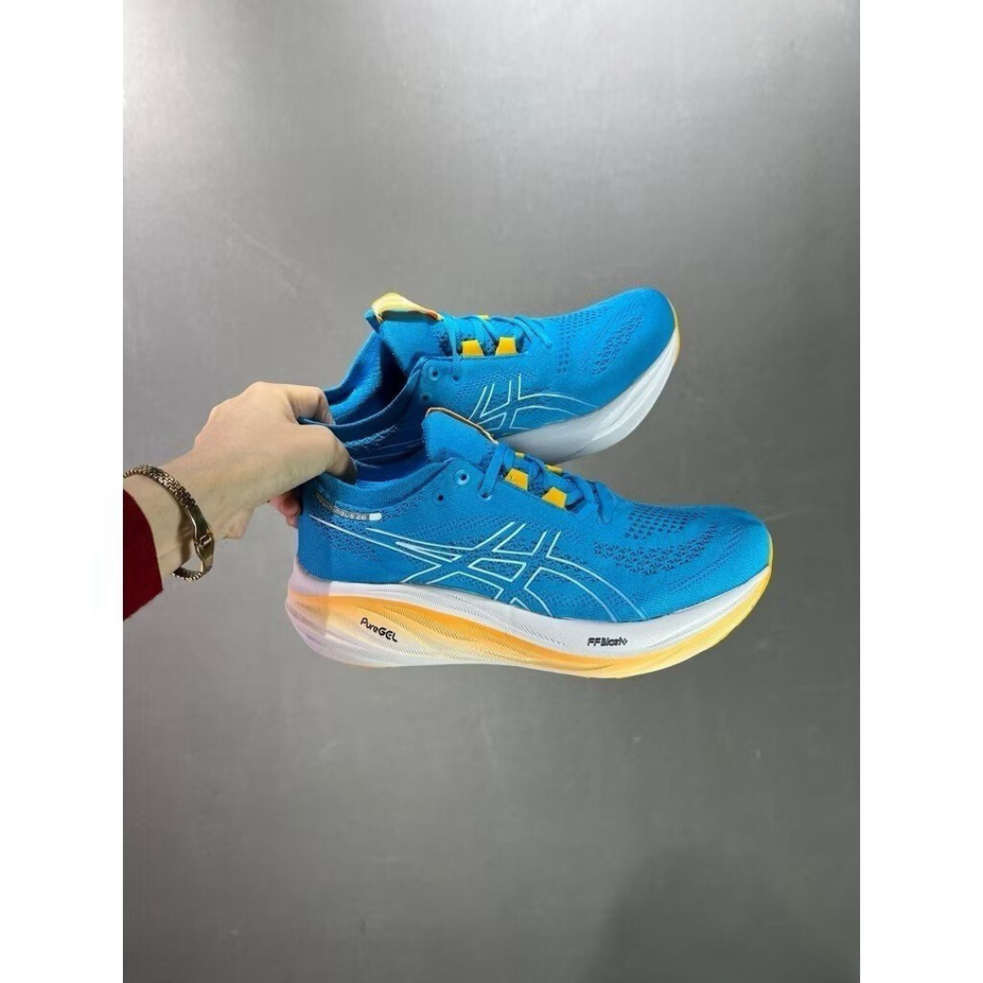 Tênis Asics Gel - Nimbus 26 - Azul e Laranja