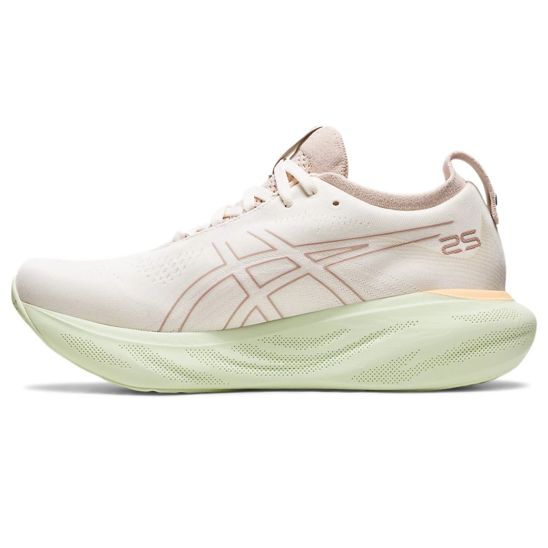 Tênis Asics Gel - Nimbus™ 25 Creme e Verde Claro