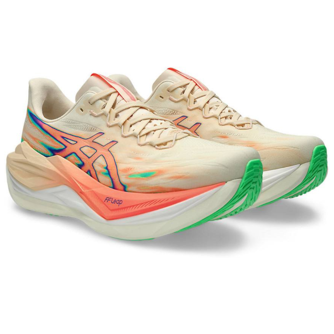 Tênis Asics Superblast 3 - Unissex - Bege/Laranja Claro