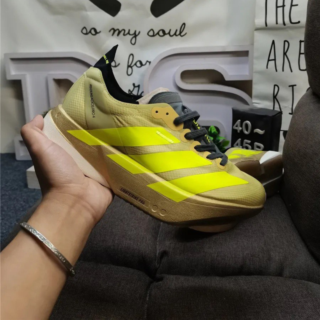 Tênis Adidas Adizero Adios Pro 4 Dourado/Verde
