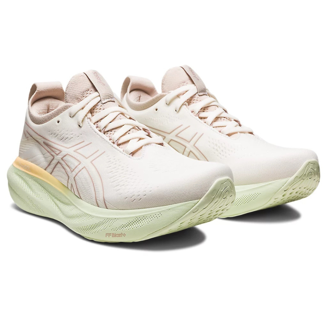 Tênis Asics Gel - Nimbus™ 25 Creme e Verde Claro