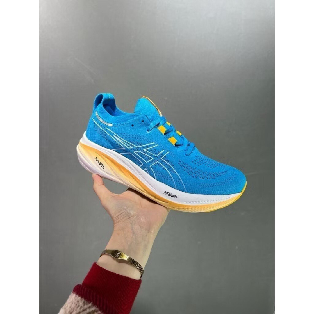 Tênis Asics Gel - Nimbus 26 - Azul e Laranja