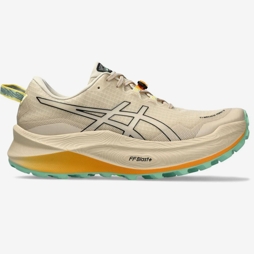 Tênis Asics Trabuco Max 3 - Bege/Laranja/Verde