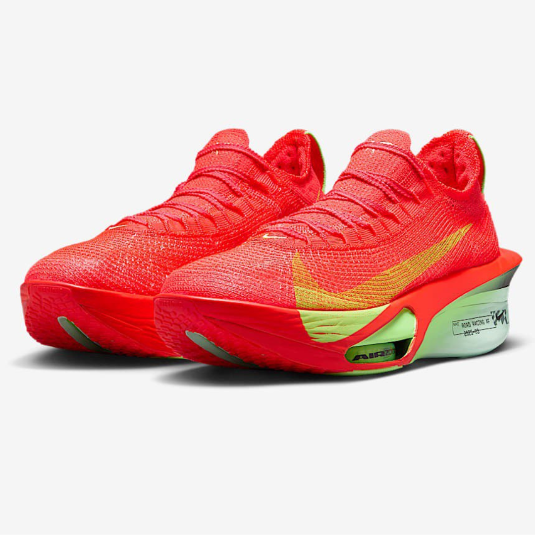 Tênis Nike ZoomX ALPHAFLY Next% 3 - Carmesim Bright/Lime Blast/Mint Foam