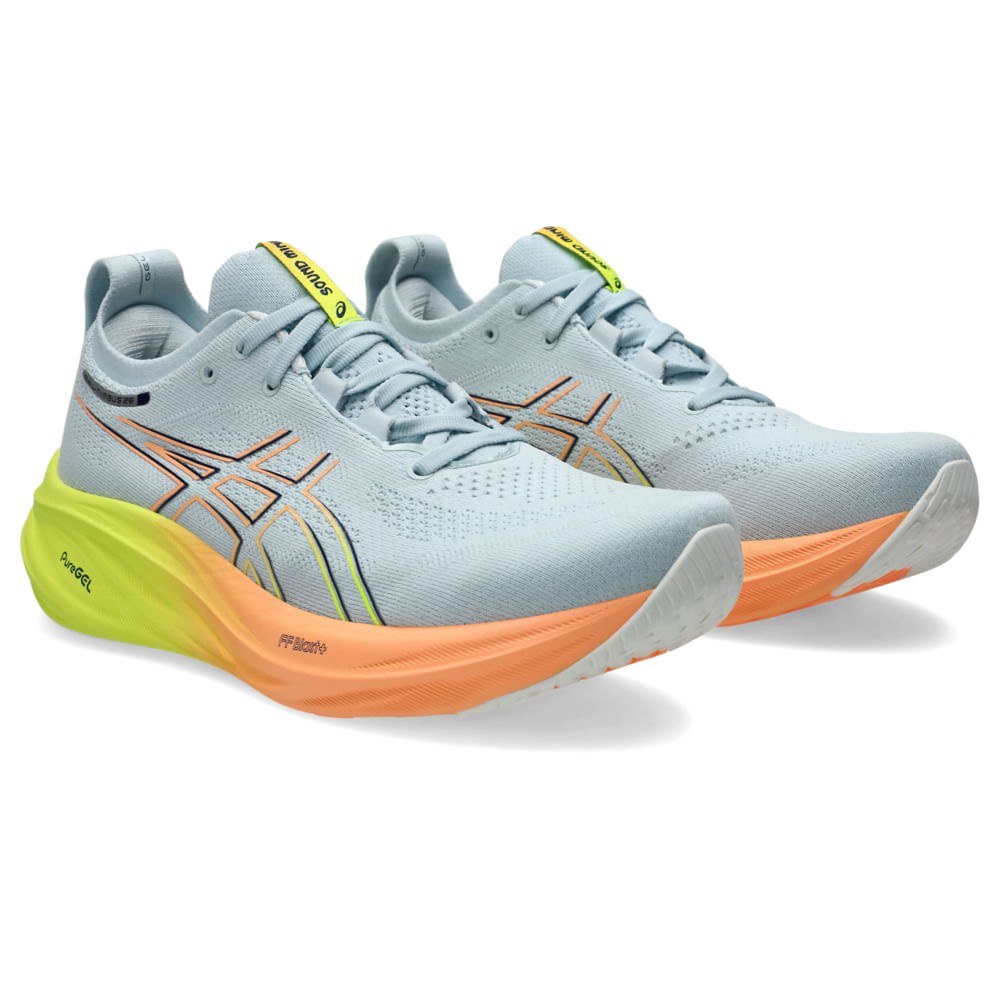 Tênis Asics Gel - Nimbus 26 Paris - Azul Claro/Amarelo